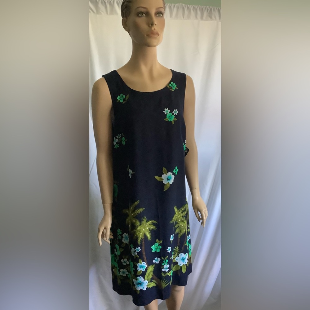 R&K Palm Tree Tank Dress Size 12
